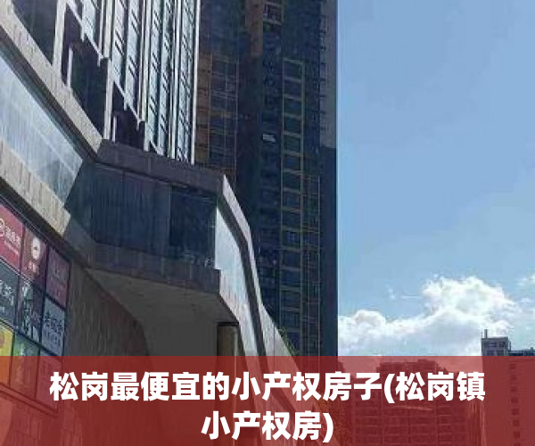松岗最便宜的小产权房子(松岗镇小产权房)