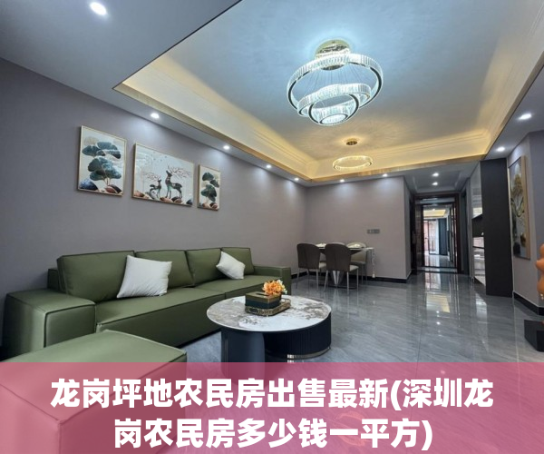 龙岗坪地农民房出售最新(深圳龙岗农民房多少钱一平方)