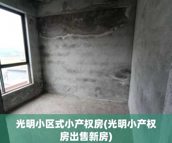 光明小区式小产权房(光明小产权房出售新房)
