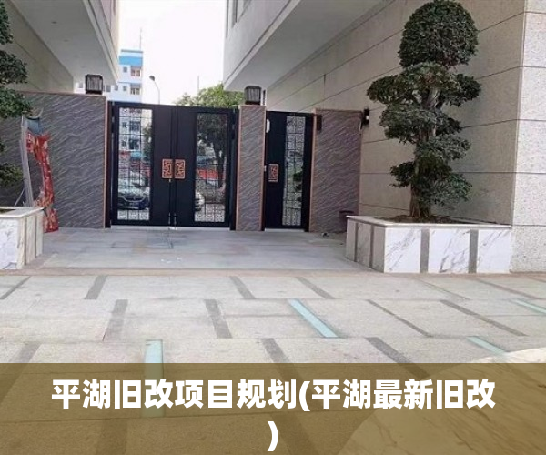 平湖旧改项目规划(平湖最新旧改)