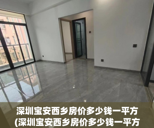 深圳宝安西乡房价多少钱一平方(深圳宝安西乡房价多少钱一平方啊)