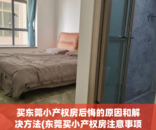 买东莞小产权房后悔的原因和解决方法(东莞买小产权房注意事项和手续)