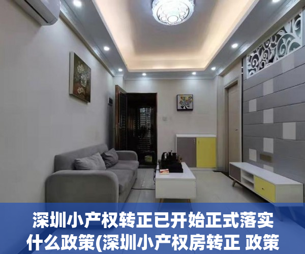深圳小产权转正已开始正式落实什么政策(深圳小产权房转正 政策)