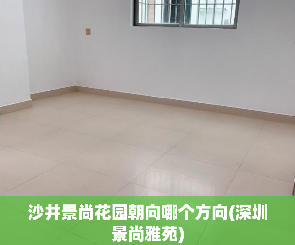沙井景尚花园朝向哪个方向(深圳景尚雅苑)