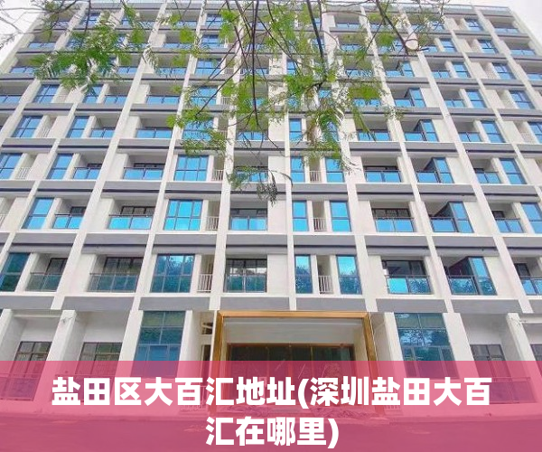 盐田区大百汇地址(深圳盐田大百汇在哪里) 盐田区大百汇地址(深圳盐田大百汇在哪里)