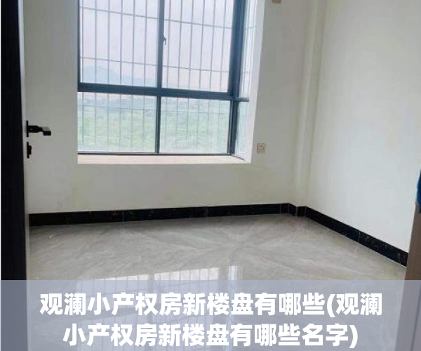 观澜小产权房新楼盘有哪些(观澜小产权房新楼盘有哪些名字)