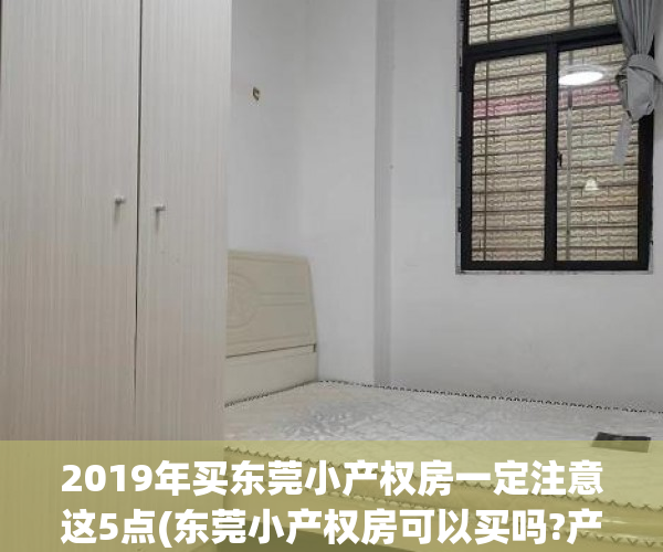2019年买东莞小产权房一定注意这5点(东莞小产权房可以买吗?产权房)