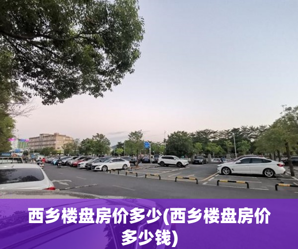 西乡楼盘房价多少(西乡楼盘房价多少钱)