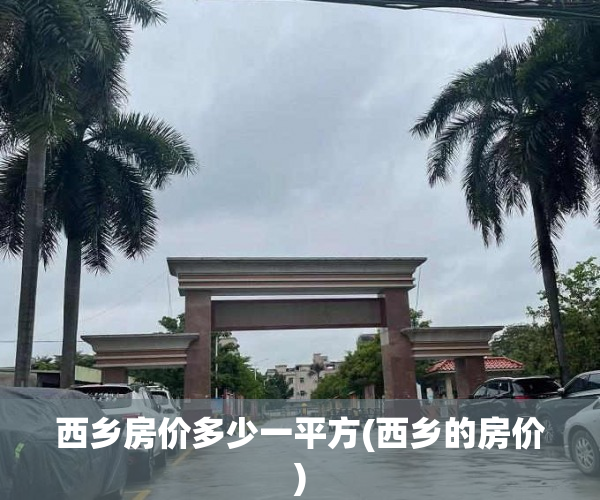 西乡房价多少一平方(西乡的房价)