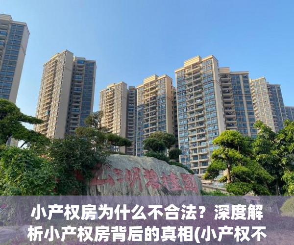 小产权房为什么不合法？深度解析小产权房背后的真相(小产权不合法,为什么仍大量建)