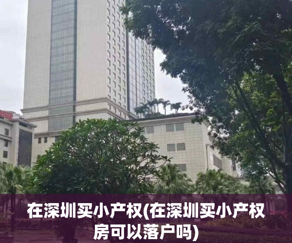 在深圳买小产权(在深圳买小产权房可以落户吗) 在深圳买小产权(在深圳买小产权房可以落户吗)