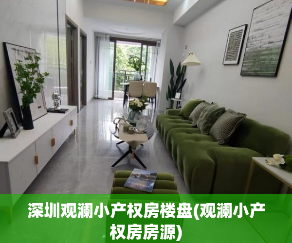 深圳观澜小产权房楼盘(观澜小产权房房源)