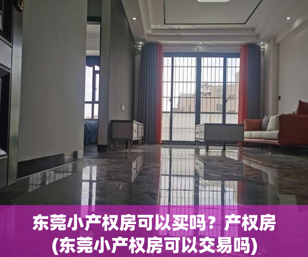 东莞小产权房可以买吗？产权房(东莞小产权房可以交易吗)