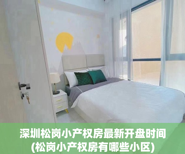 深圳松岗小产权房最新开盘时间(松岗小产权房有哪些小区)
