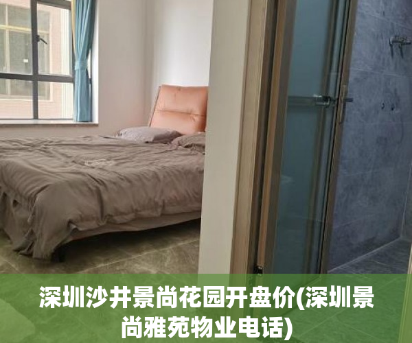 深圳沙井景尚花园开盘价(深圳景尚雅苑物业电话)