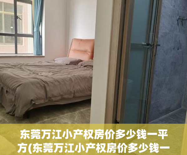 东莞万江小产权房价多少钱一平方(东莞万江小产权房价多少钱一平方米) 东莞万江小产权房价多少钱一平方(东莞万江小产权房价多少钱一平方米)