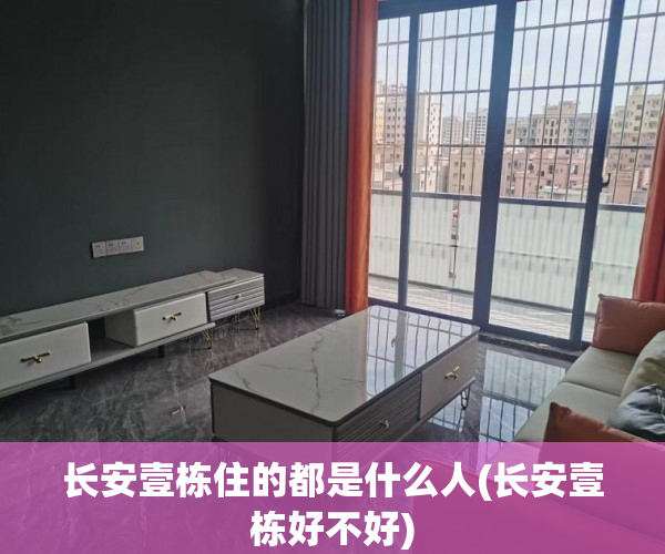 长安壹栋住的都是什么人(长安壹栋好不好) 长安壹栋住的都是什么人(长安壹栋好不好)