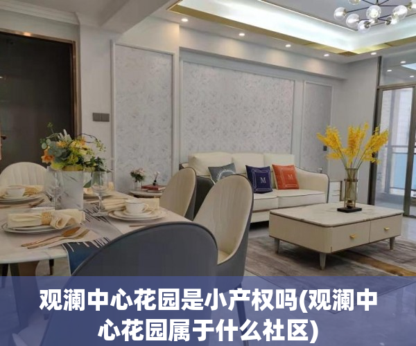 观澜中心花园是小产权吗(观澜中心花园属于什么社区)