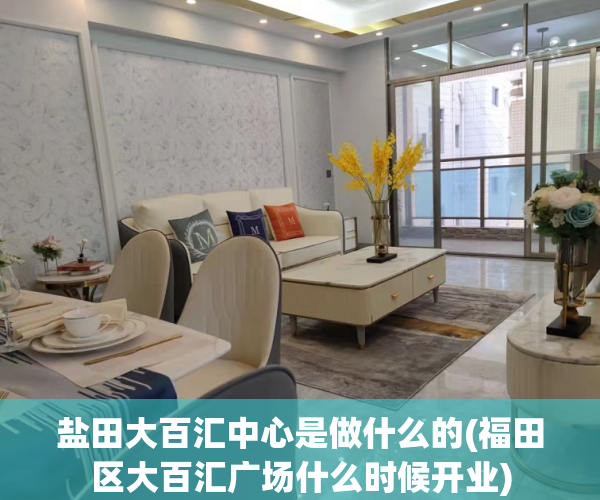 盐田大百汇中心是做什么的(福田区大百汇广场什么时候开业) 盐田大百汇中心是做什么的(福田区大百汇广场什么时候开业)