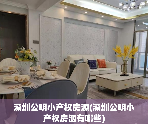 深圳公明小产权房源(深圳公明小产权房源有哪些)