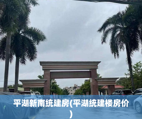 平湖新南统建房(平湖统建楼房价)
