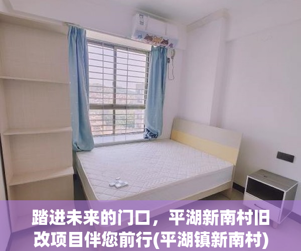踏进未来的门口，平湖新南村旧改项目伴您前行(平湖镇新南村)