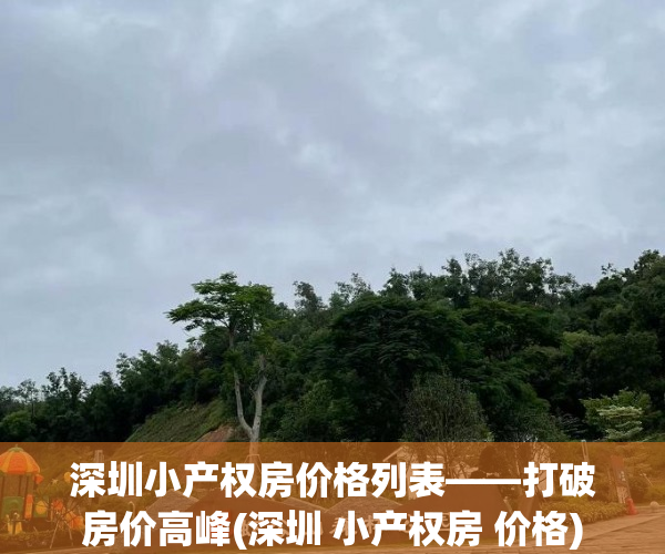深圳小产权房价格列表——打破房价高峰(深圳 小产权房 价格)