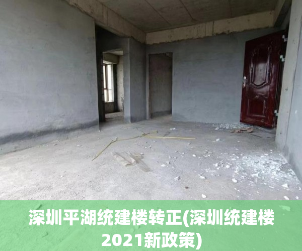 深圳平湖统建楼转正(深圳统建楼2021新政策) 深圳平湖统建楼转正(深圳统建楼2021新政策)