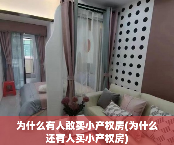 为什么有人敢买小产权房(为什么还有人买小产权房) 为什么有人敢买小产权房(为什么还有人买小产权房)