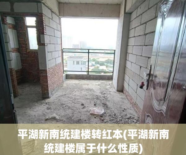 平湖新南统建楼转红本(平湖新南统建楼属于什么性质)