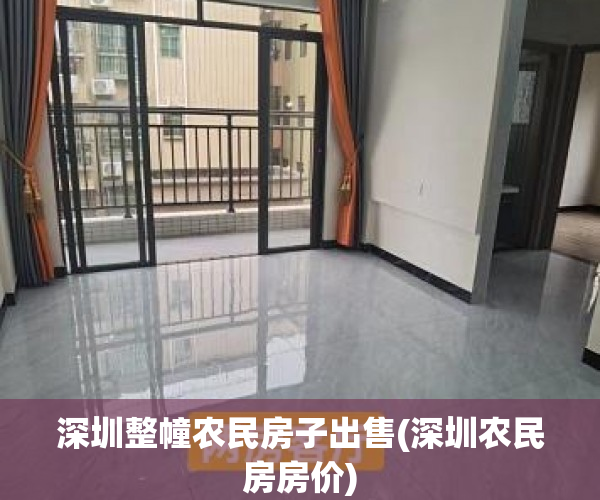 深圳整幢农民房子出售(深圳农民房房价)