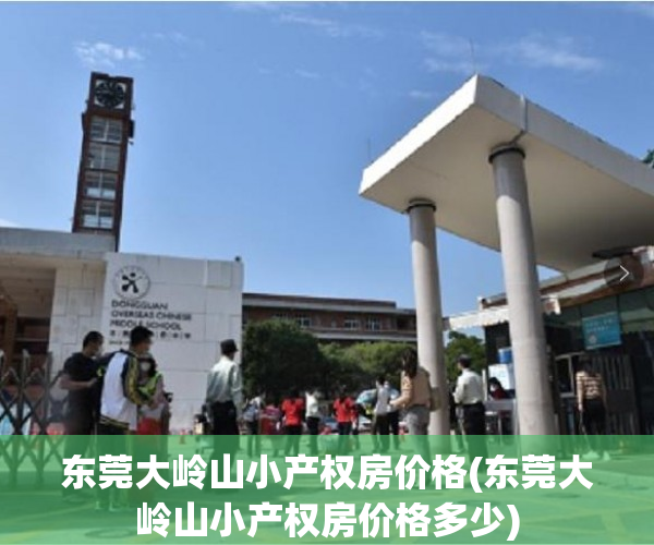 东莞大岭山小产权房价格(东莞大岭山小产权房价格多少)
