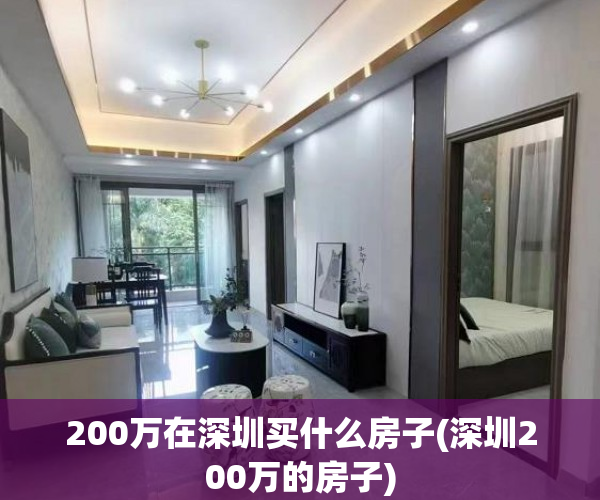 200万在深圳买什么房子(深圳200万的房子)