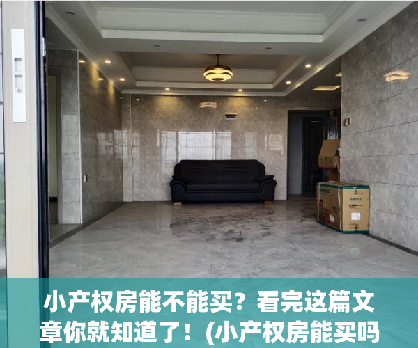 小产权房能不能买？看完这篇文章你就知道了！(小产权房能买吗应注意什么)