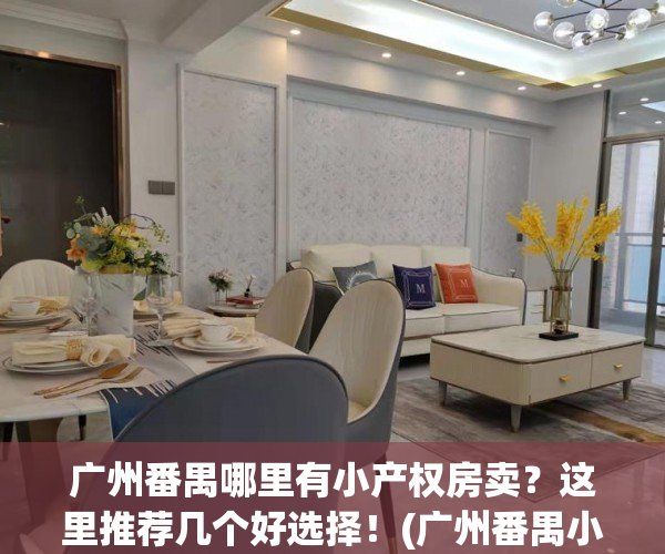广州番禺哪里有小产权房卖？这里推荐几个好选择！(广州番禺小区房价)