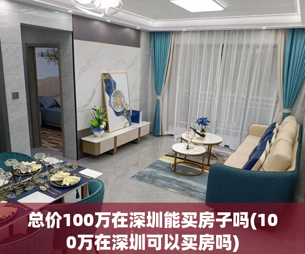 总价100万在深圳能买房子吗(100万在深圳可以买房吗)