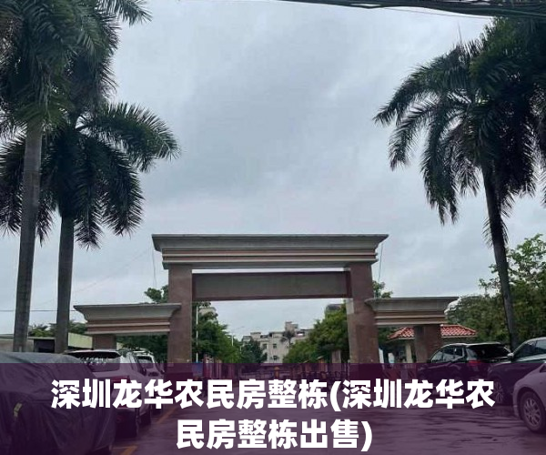 深圳龙华农民房整栋(深圳龙华农民房整栋出售)