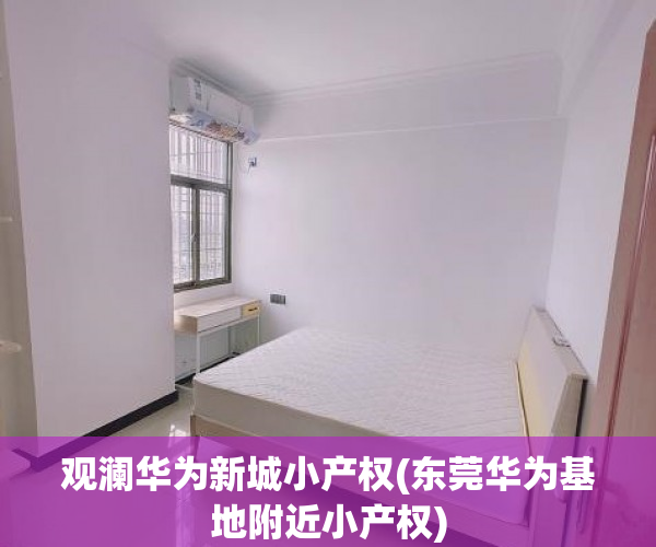 观澜华为新城小产权(东莞华为基地附近小产权)
