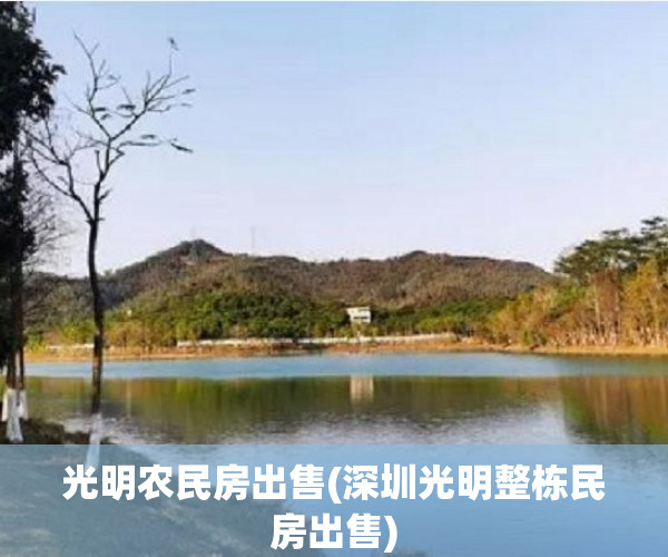 光明农民房出售(深圳光明整栋民房出售) 光明农民房出售(深圳光明整栋民房出售)