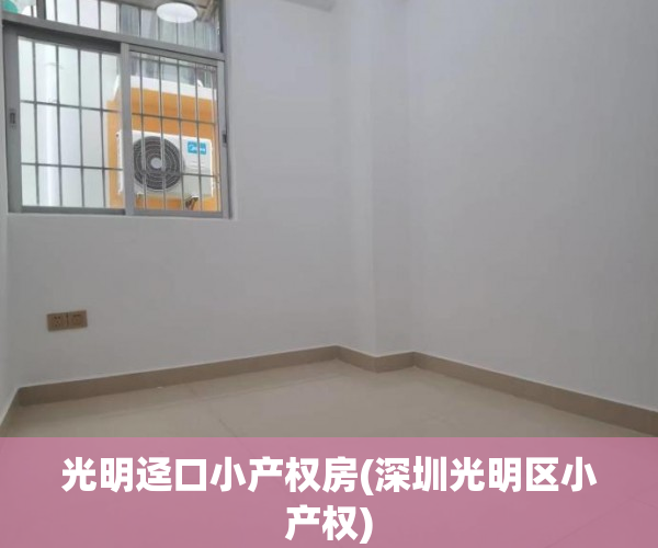 光明迳口小产权房(深圳光明区小产权)