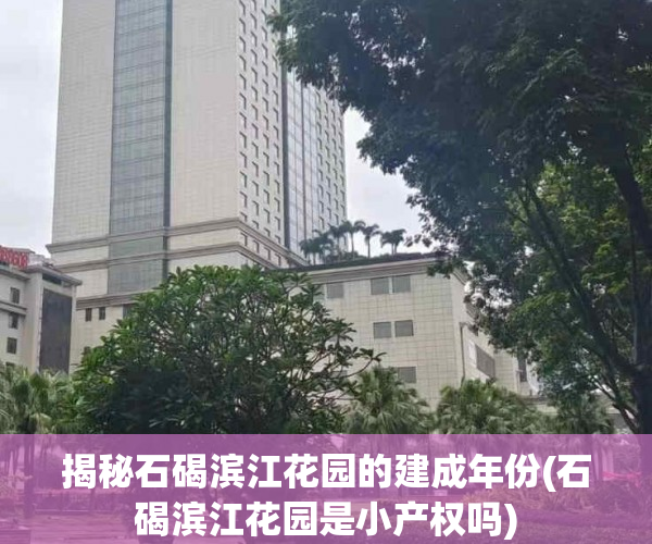 揭秘石碣滨江花园的建成年份(石碣滨江花园是小产权吗)
