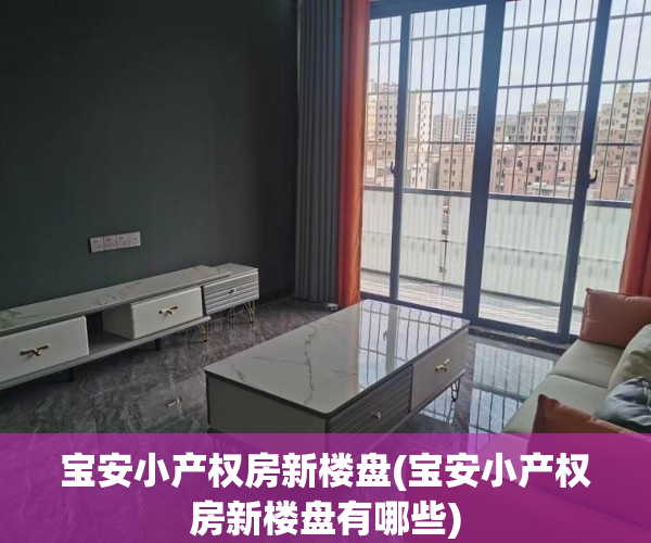 宝安小产权房新楼盘(宝安小产权房新楼盘有哪些)