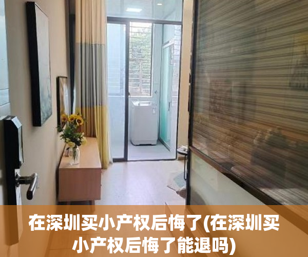 在深圳买小产权后悔了(在深圳买小产权后悔了能退吗) 在深圳买小产权后悔了(在深圳买小产权后悔了能退吗)