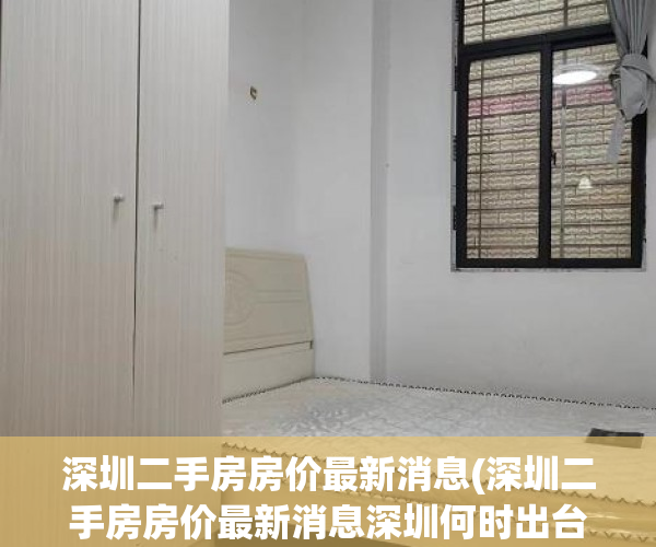 深圳二手房房价最新消息(深圳二手房房价最新消息深圳何时出台二手房参考价)