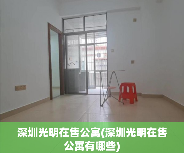 深圳光明在售公寓(深圳光明在售公寓有哪些)
