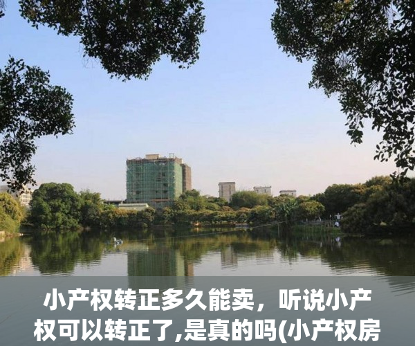 小产权转正多久能卖，听说小产权可以转正了,是真的吗(小产权房将无条件、全部转正!)