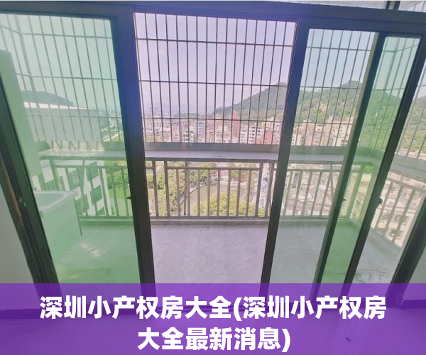 深圳小产权房大全(深圳小产权房大全最新消息)