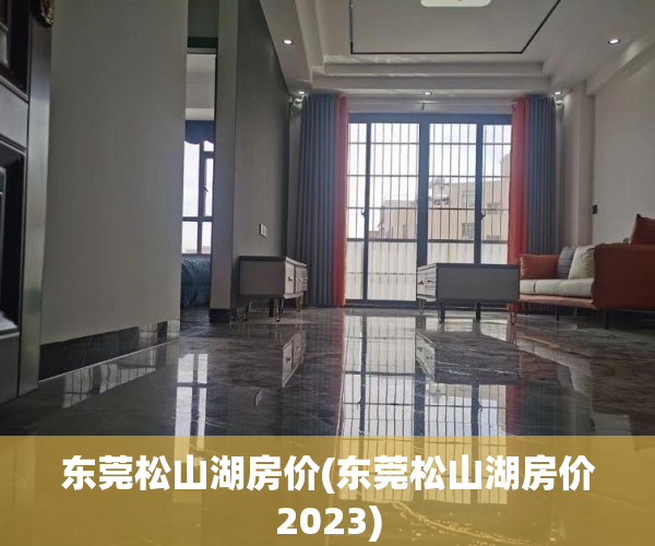 东莞松山湖房价(东莞松山湖房价2023)