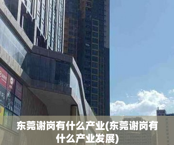 东莞谢岗有什么产业(东莞谢岗有什么产业发展) 东莞谢岗有什么产业(东莞谢岗有什么产业发展)