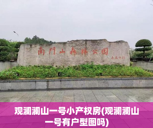 观澜澜山一号小产权房(观澜澜山一号有户型图吗)